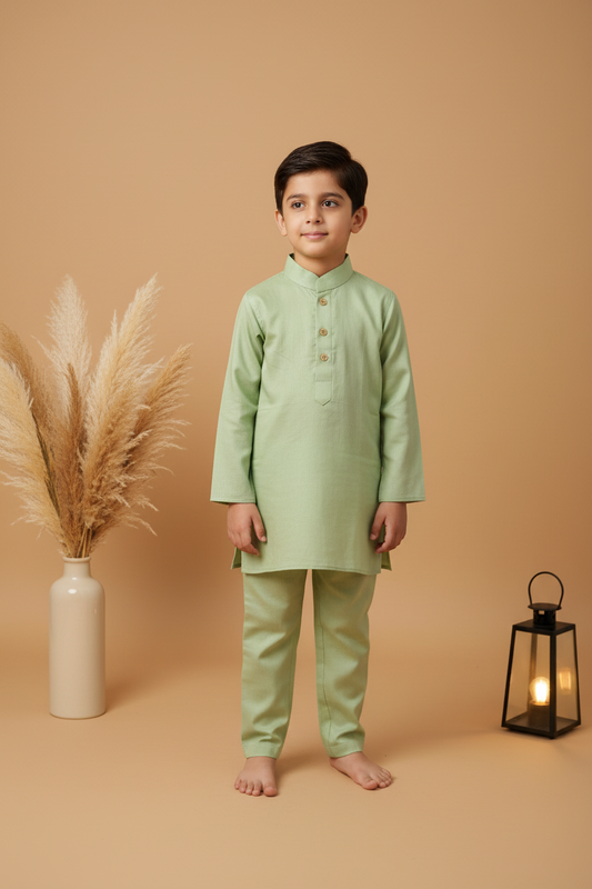 WILD MELON GREEN KURTA & PAJAMA SET