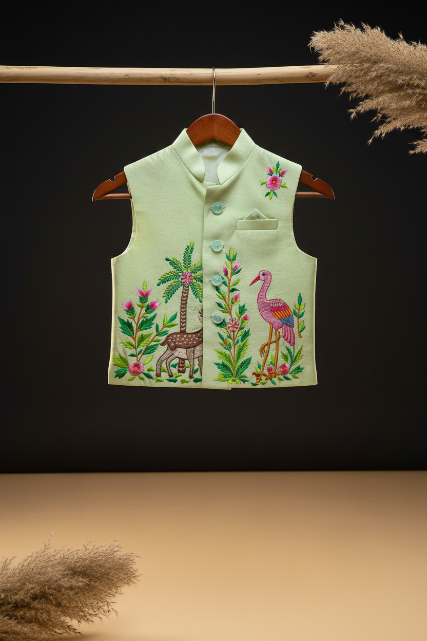 GARDEN OF WONDERS EMBROIDERY BUNDI