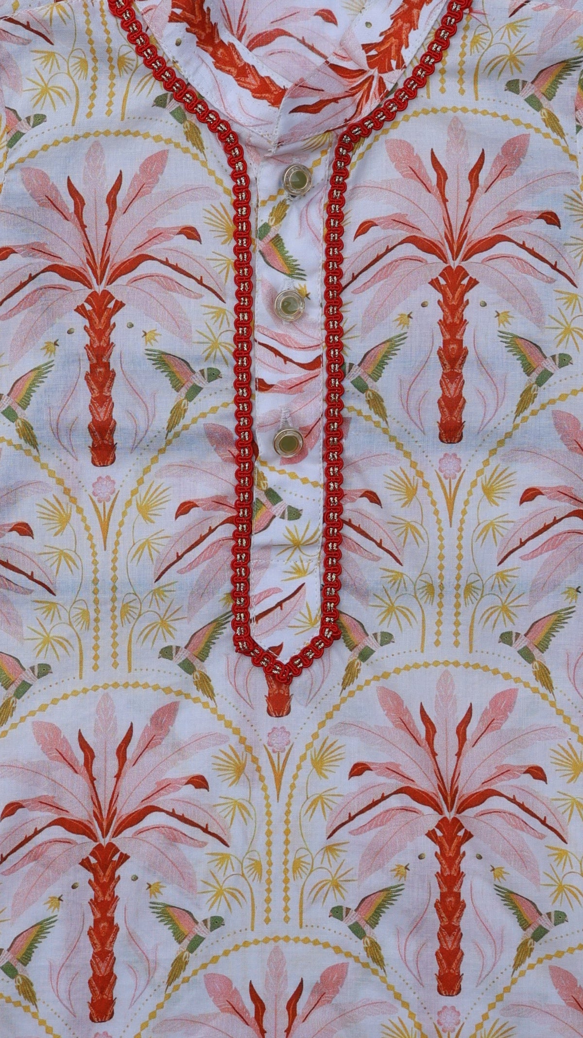CORAL GARDEN PRINTED FULL SLEEVE KURTA & PAJAMA SET