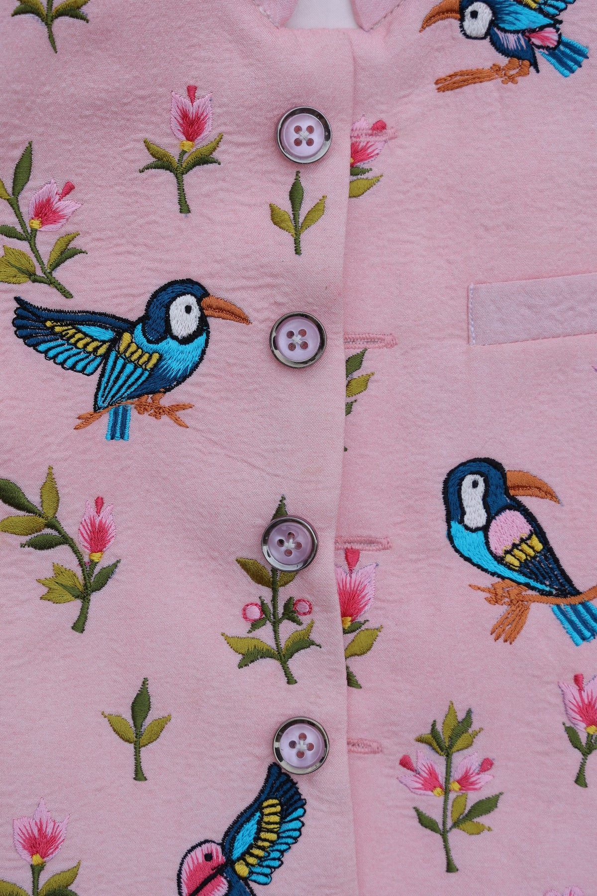 BLUSH AVIORY EMBROIDERY BUNDI