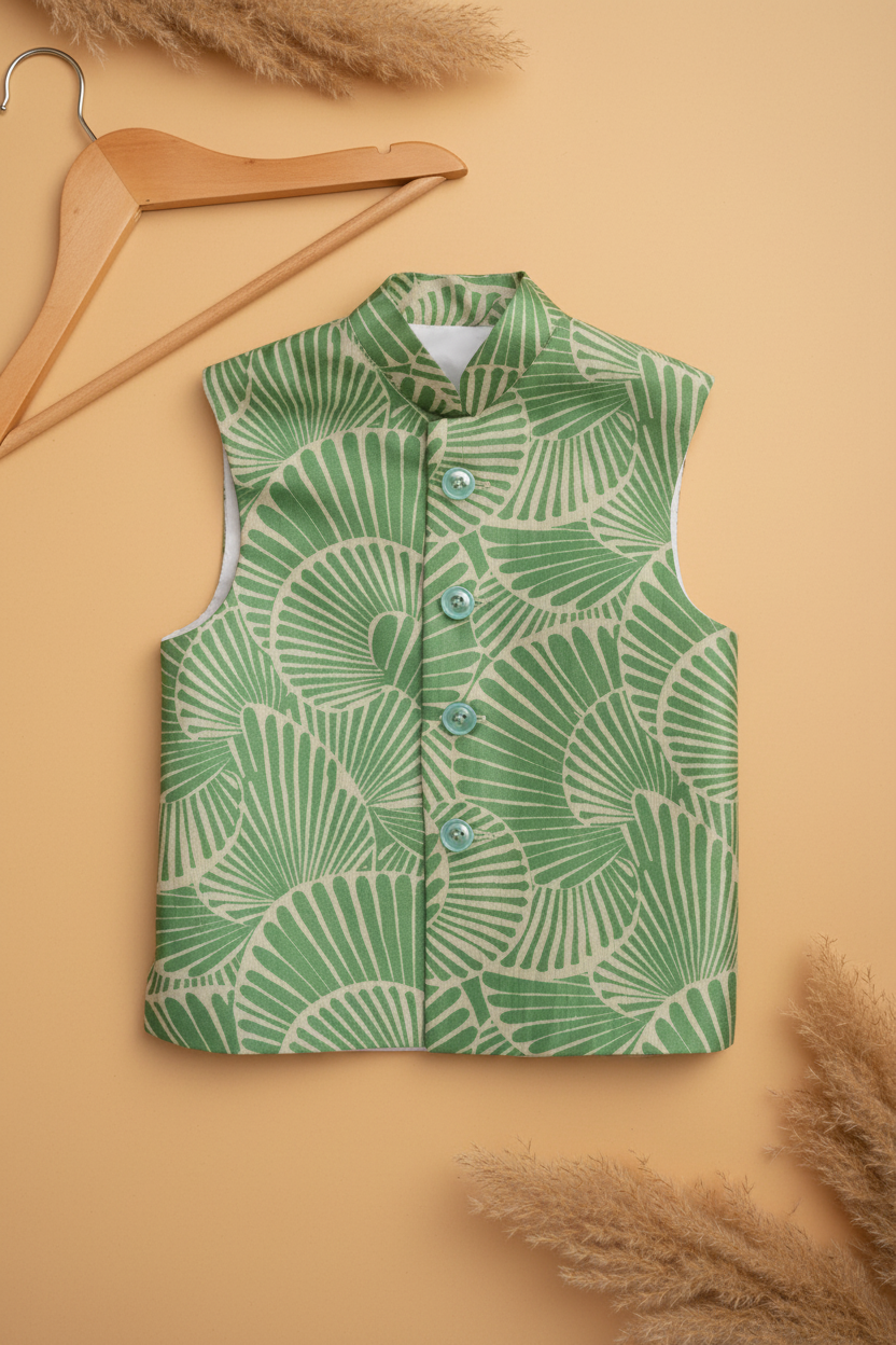 EMERALD CANOPY PRINTED BUNDI
