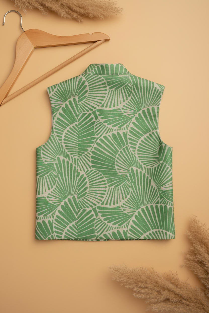 EMERALD CANOPY PRINTED BUNDI