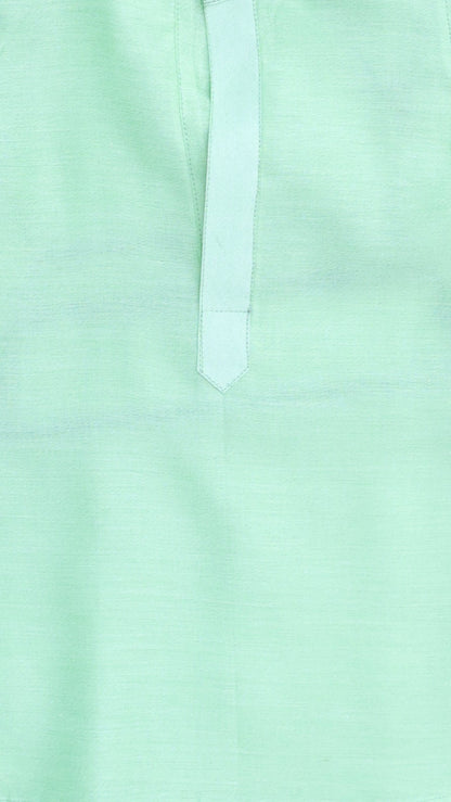 GARDEN OF WONDERS EMBROIDERED BUNDI WITH GREEN KURTA & WHITE PAJAMA SET