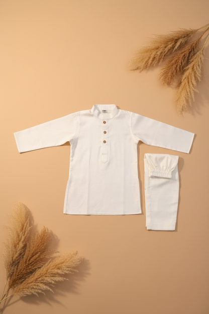 BUTTER CREAM BEIGE KURTA & PAJAMA SET