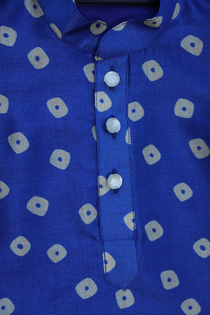 NEEL ROYAL PRINTED KURTA WITH WHITE PAJAMA