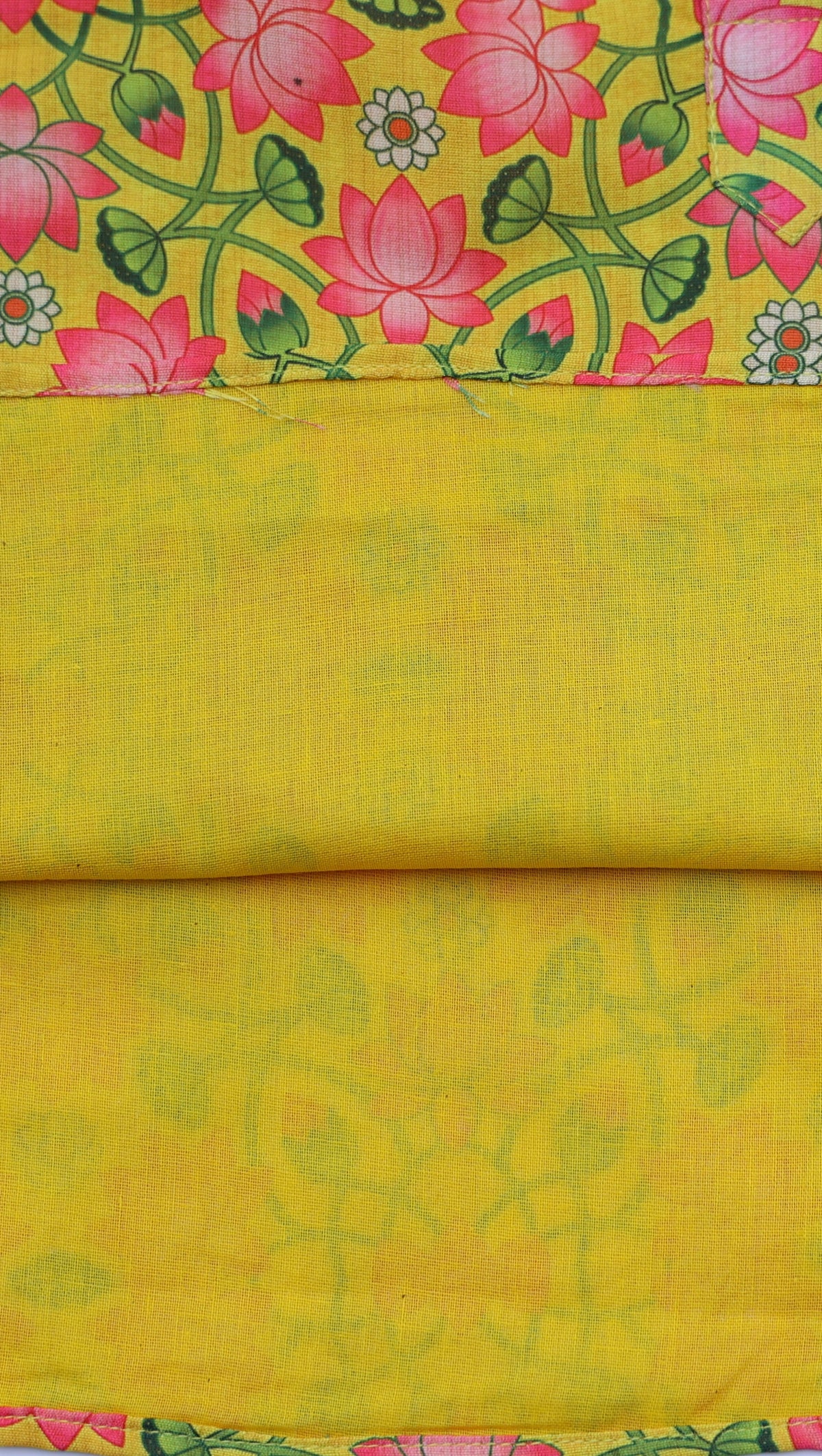 SAFFRON BLOSSOM PRINTED KURTA WITH WHITE PAJAMA