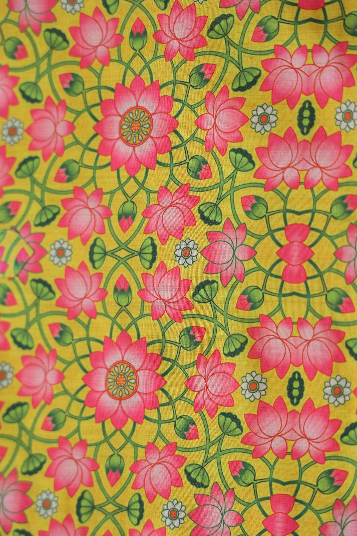SAFFRON BLOSSOM PRINTED KURTA WITH WHITE PAJAMA