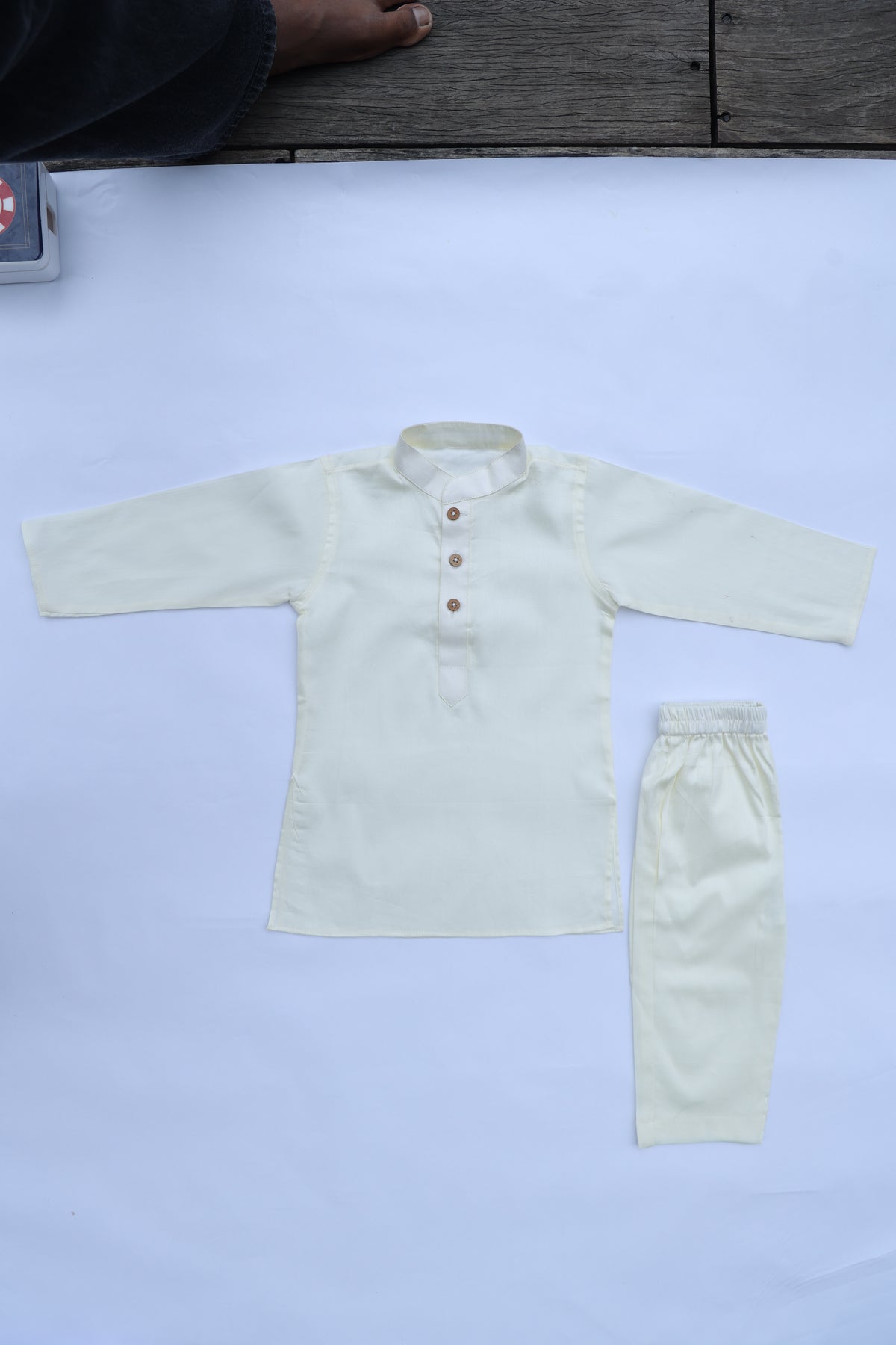 EMERALD CANOPY BUNDI WITH CREAM KURTA & PAJAMA