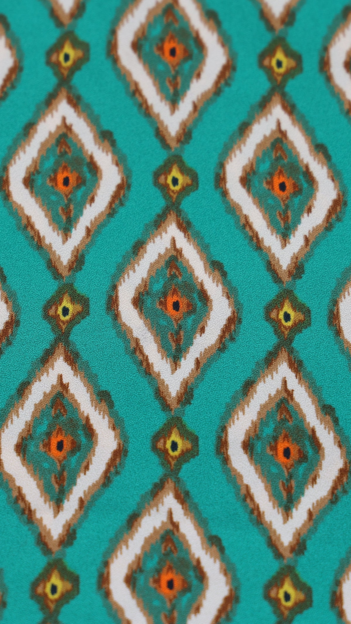 EMERALD IKAT DIAMOND PRINTED KURTA WITH WHITE PAJAMA
