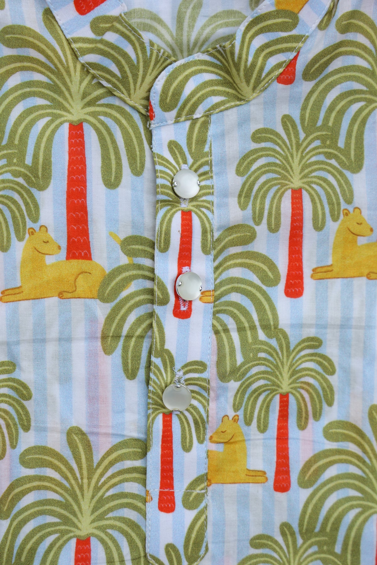 TROPICAL SAFARI PRINTED KURTA WITH RED PAJAMA