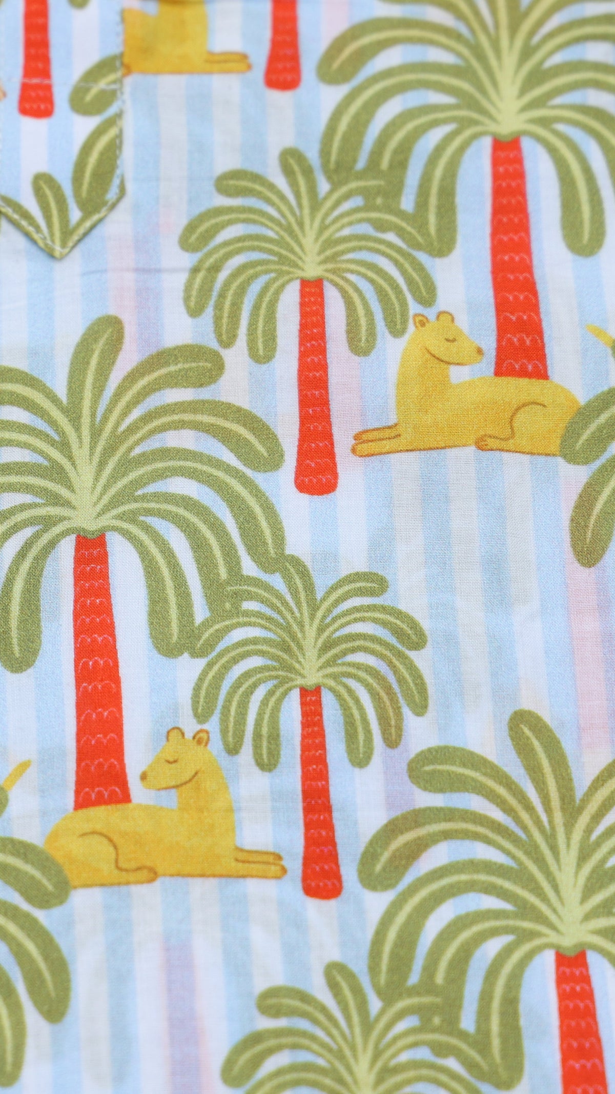 TROPICAL SAFARI PRINTED KURTA WITH RED PAJAMA