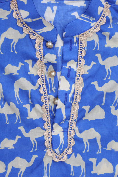 DESERT TRAIL PRINTED FULL SLEEVE KURTA & PAJAMA SET