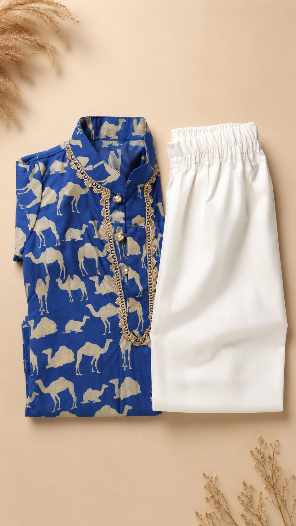 DESERT TRAIL PRINTED FULL SLEEVE KURTA & PAJAMA SET